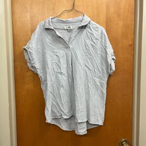 Thread & Supply Light Gray boxey gauze  Shirt